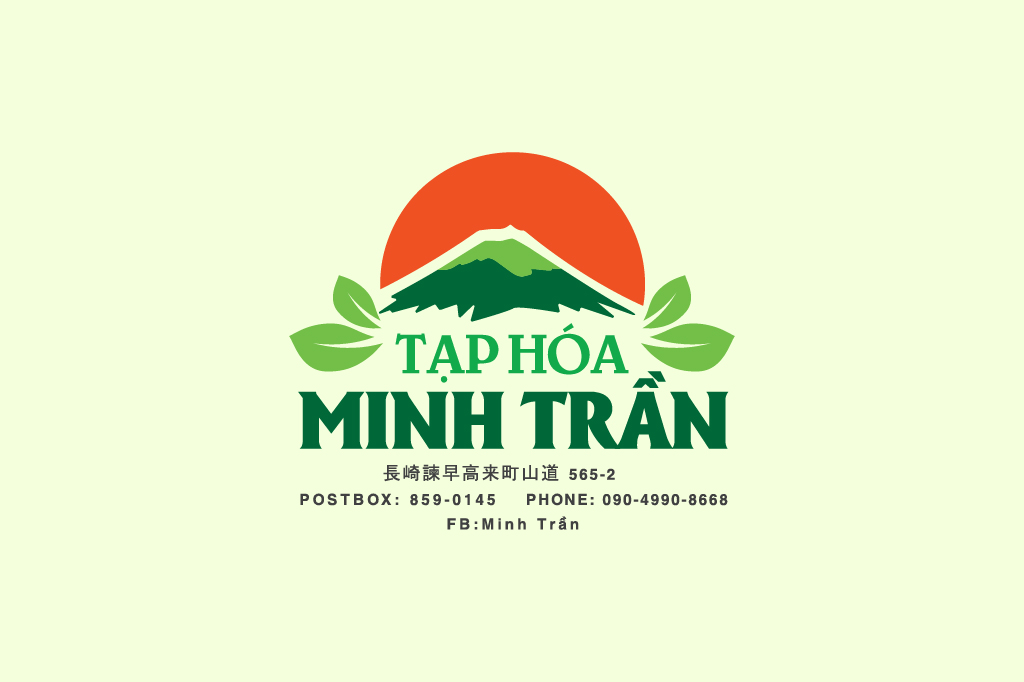 THIẾT KẾ LOGO KINH DOANH CÂY XANH TẠP HOÁ MINH TRẦN