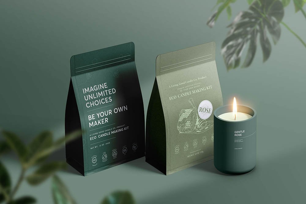 THIẾT KẾ BAO BÌ NẾN THƠM LIVING GOOD CANDLE