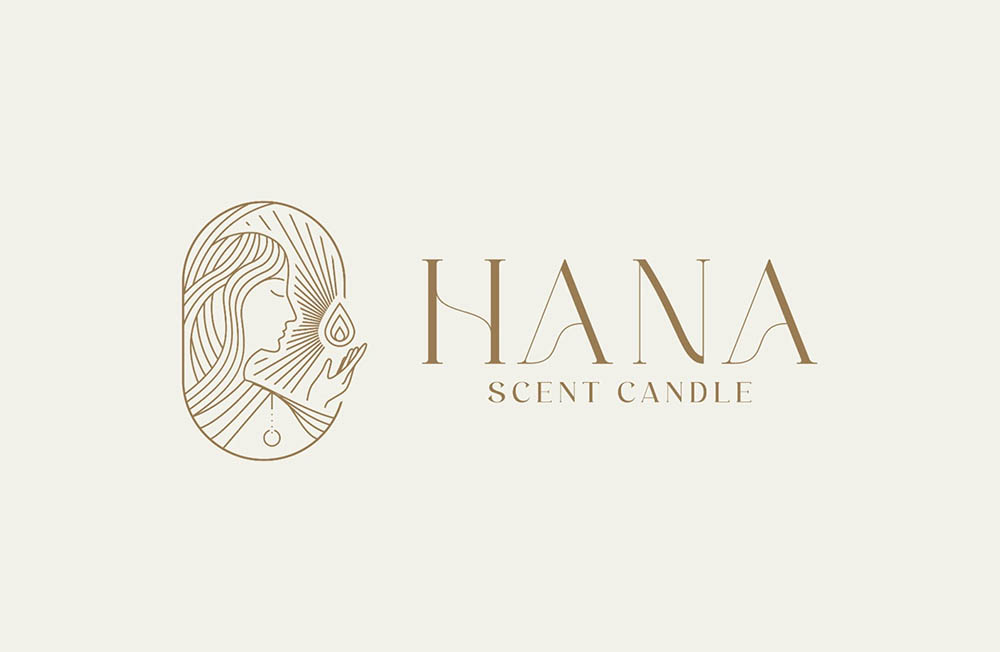 THIẾT KẾ LOGO NẾN THƠM HANA SCENT CANDLE
