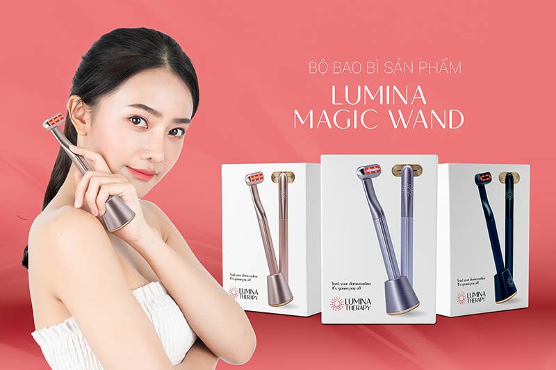 THIẾT KẾ BAO BÌ SẢN PHẨM CHĂM SÓC DA LUMINA MAGIC WAND