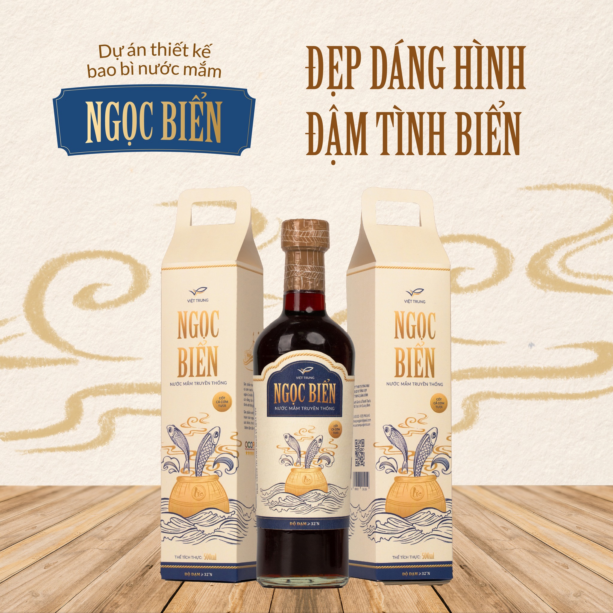 Thiết kế bao bì dự án nước mắm Ngọc Biển 