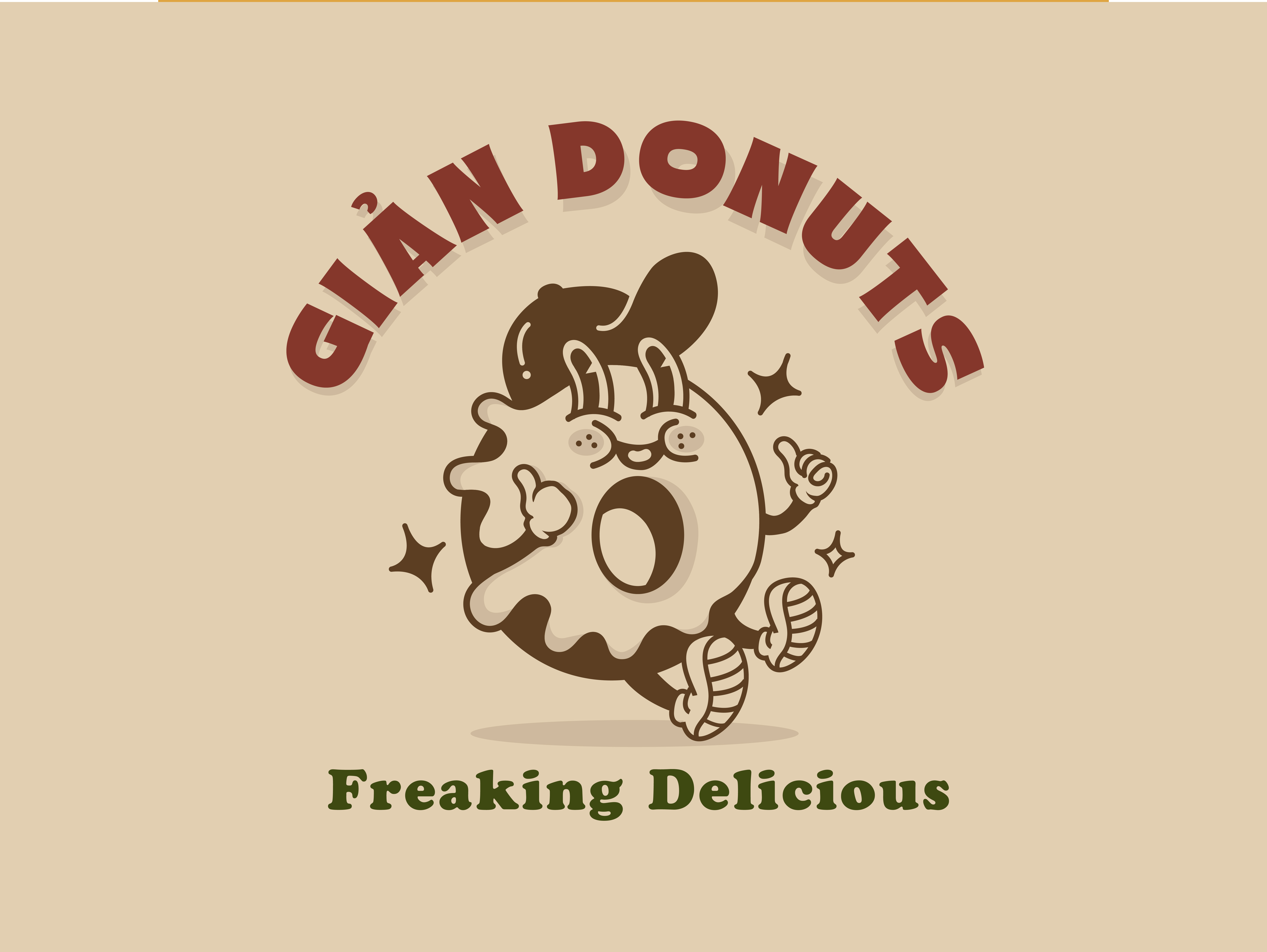 THIẾT KẾ LOGO TIỆM BÁNH GIẢN DONUTS