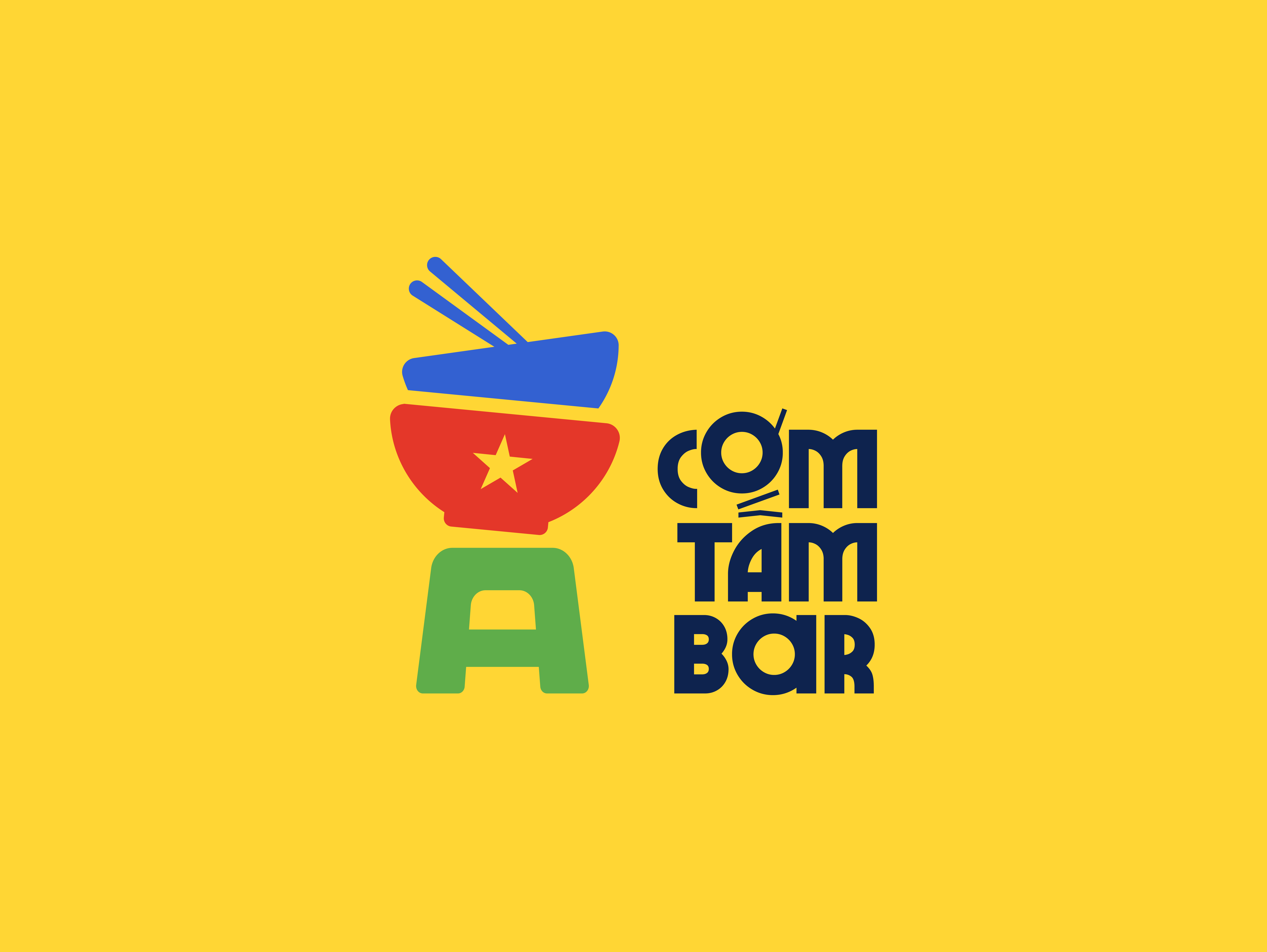 THIẾT KẾ LOGO NHÀ HÀNG CƠM TẤM BAR