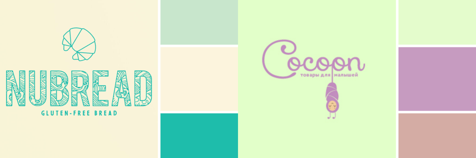 Ví dụ cho logo pastel tone xanh lá