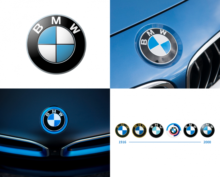 Thiết kế logo hình tròn của BMW