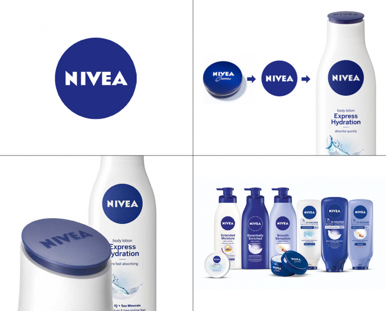 Thiết kế logo hình tròn của Nivea