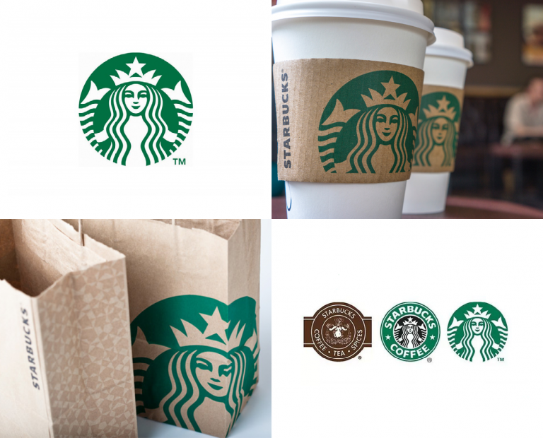 Thiết kế logo hình tròn của Starbucks
