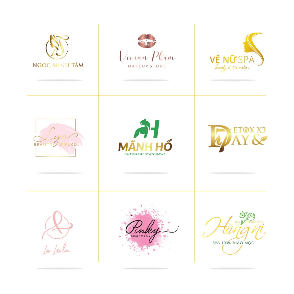 Thiết kế logo spa, làm đẹp