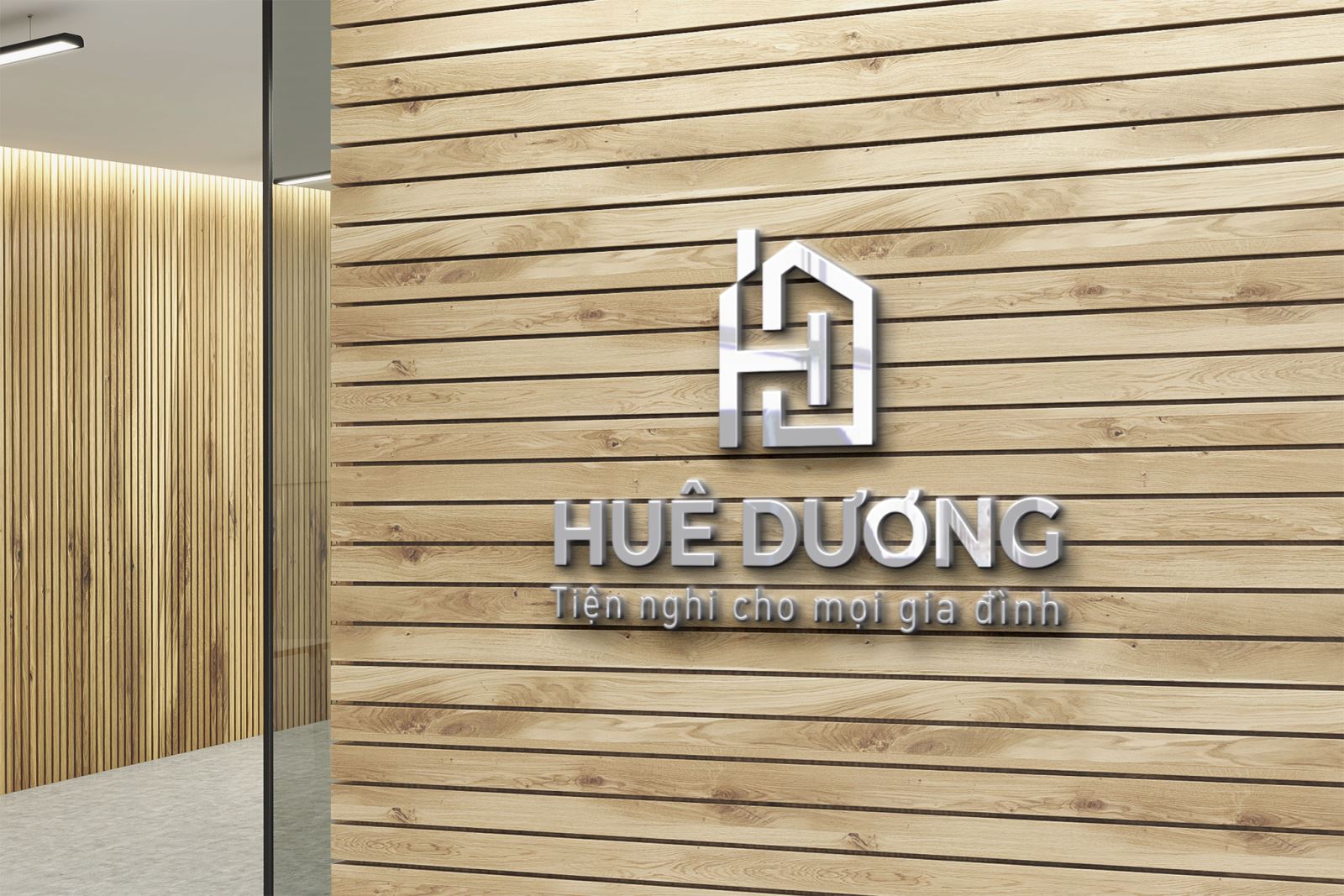 Thiết kế logo siêu thị Huệ Dương