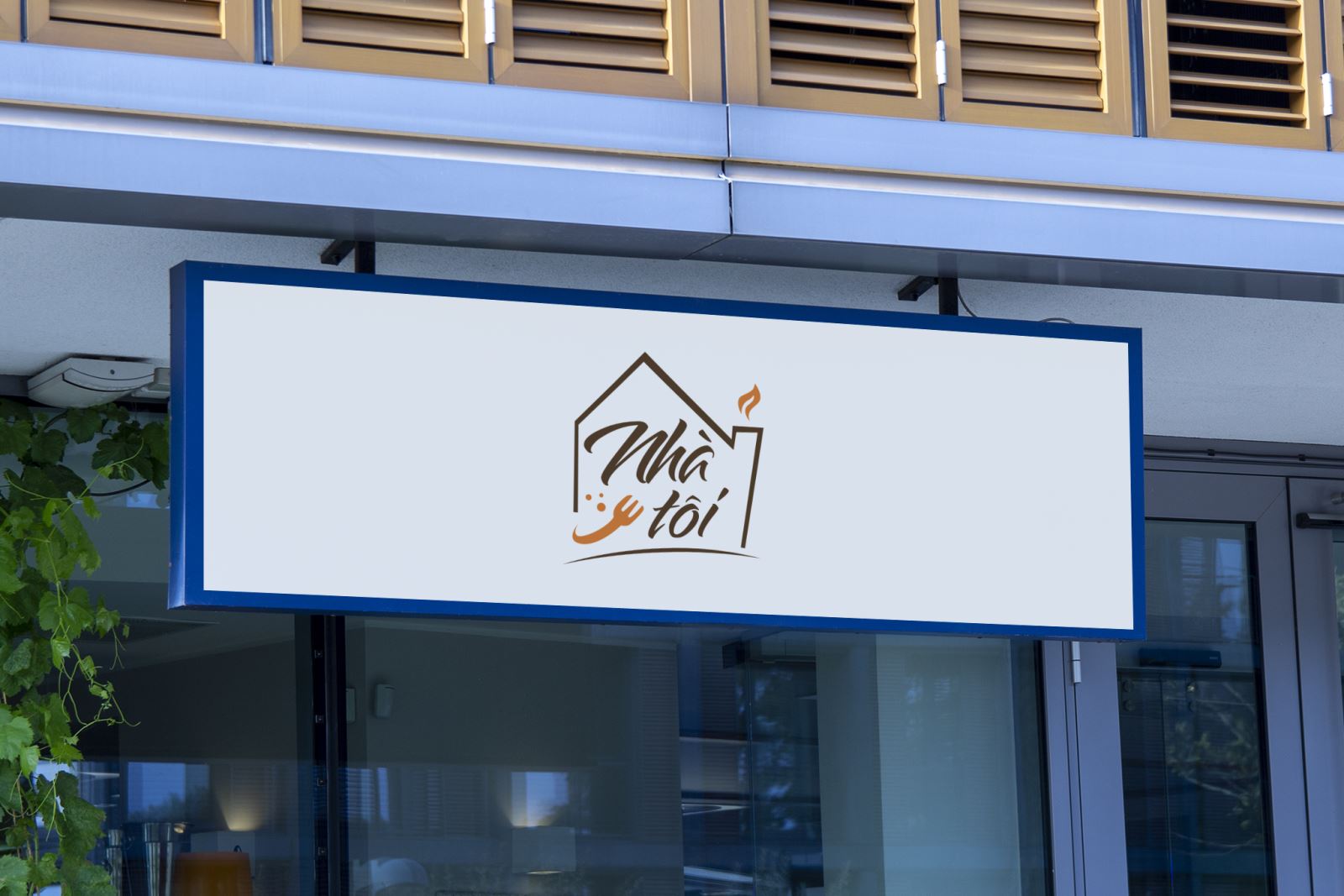 Thiết kế logo ẩm thực Nhà Tôi