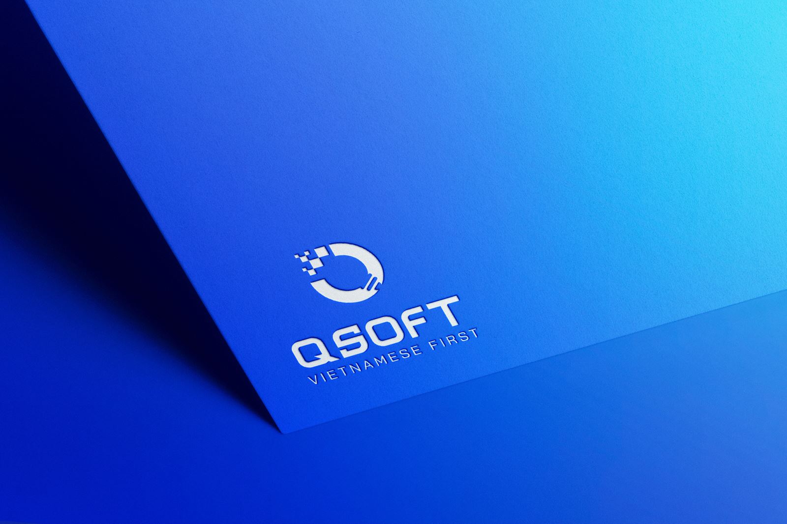 thiết kế logo công nghệ thông tin Qsoft