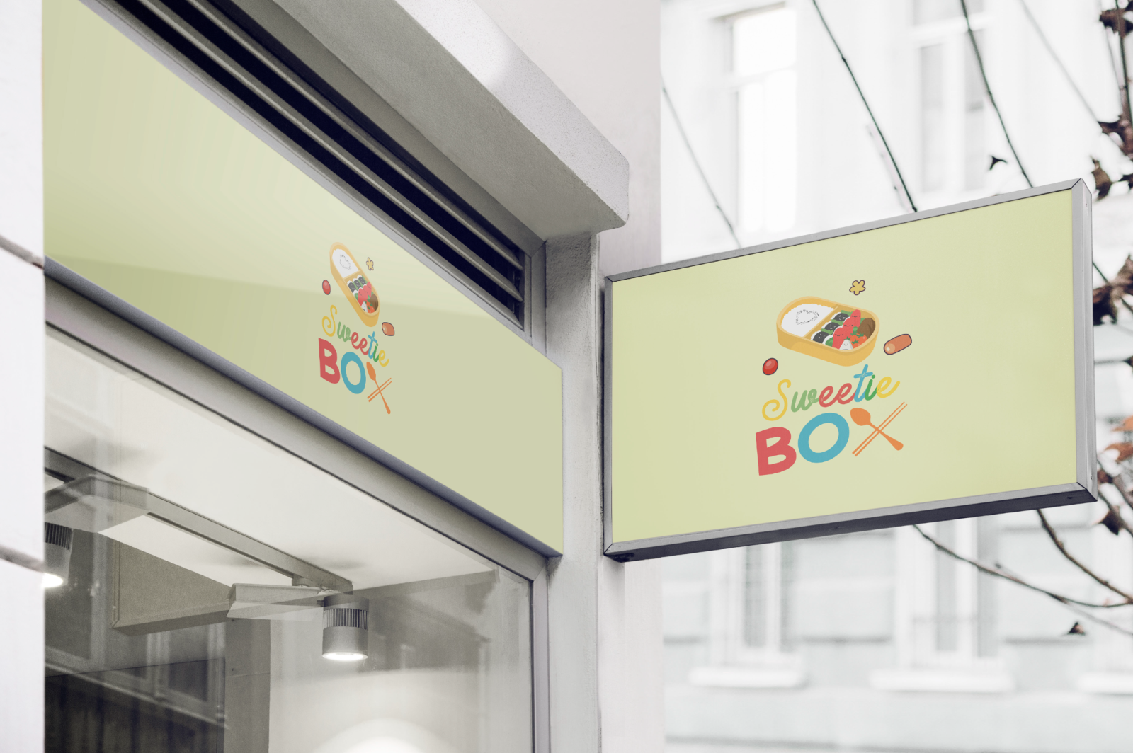 thiết kế logo food Sweetie Box