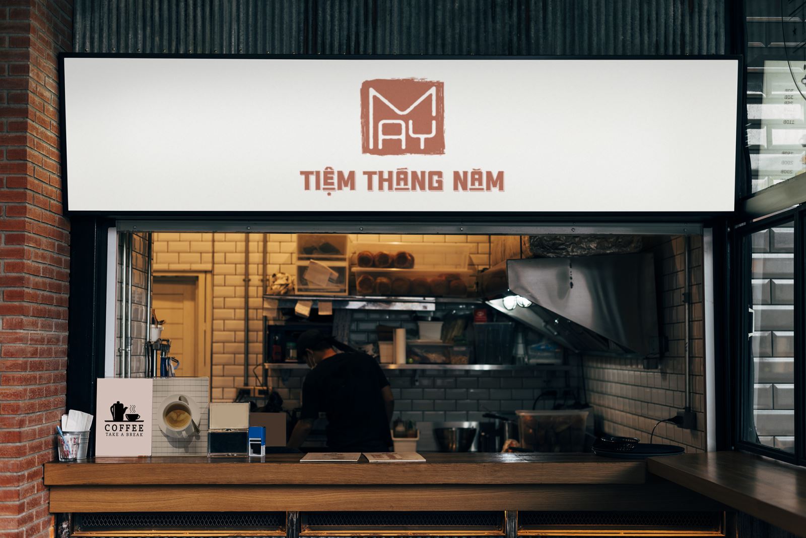 THIẾT KẾ LOGO COFFEE TIỆM THÁNG NĂM